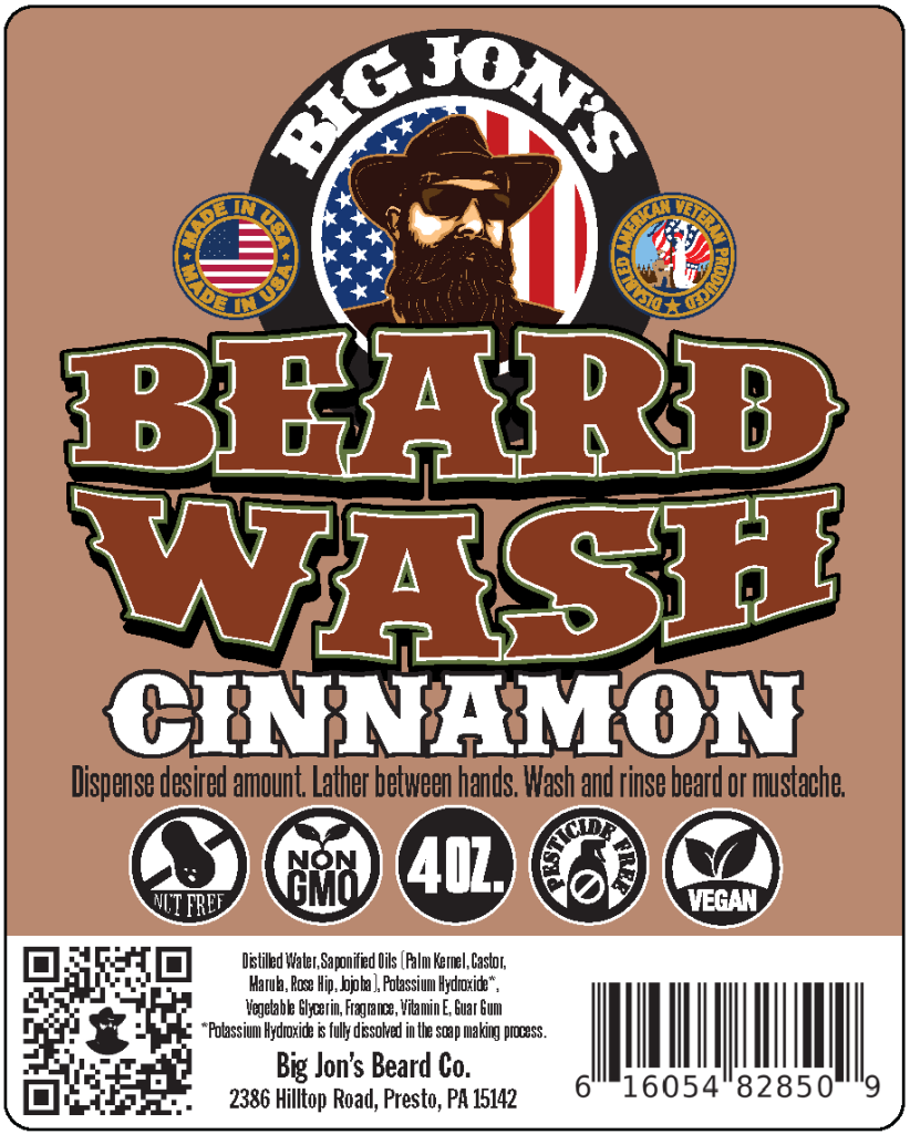 Cinnamon Beard Wash (4 oz) | All-Natural Daily Beard Wash