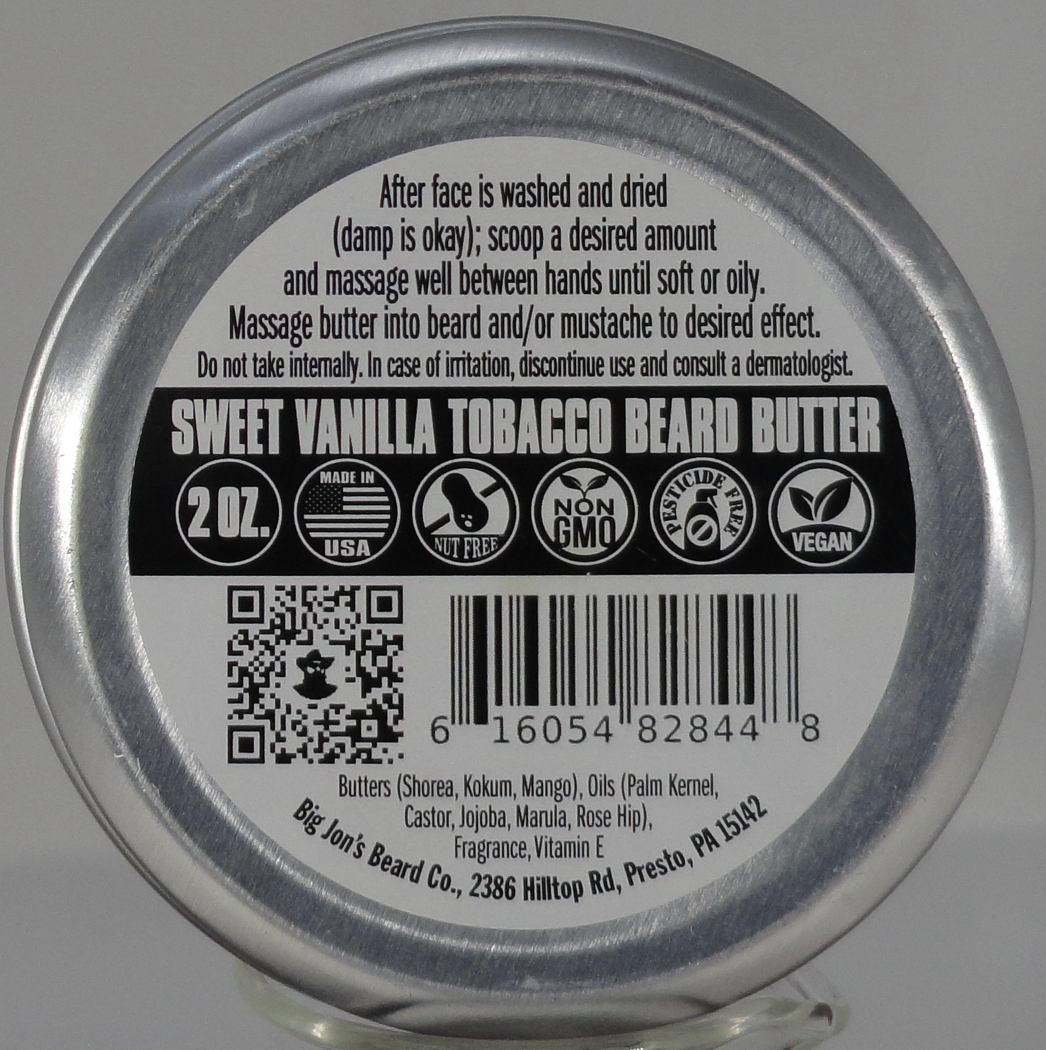 Sweet Vanilla Tobacco Beard Butter (2 oz) - Image 3