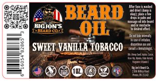Sweet Vanilla Tobacco Label